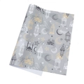 Rotolo carta regalo Ramadan con motivo luna e castello in grigio e oro Z-005 - Stile Moschea d'Oro Base Grigia (Z-005)