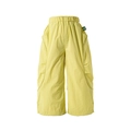 Kids wide leg casual pants in bright lemon yellow with elastic waist and side pockets - 130cm / Lime Green Pants