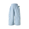Light blue wide-leg boys joggers with elastic waist and unique side pocket detail - 130cm / Light Blue Pants
