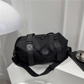 Bolso deportivo minimalista negro de gran capacidad en tela oxford duradera - Negro