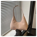 Detail of the pink hobo bag with snakeskin texture and Fashion Bags lettering - Pink