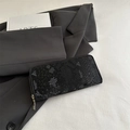Elegante schwarze lange Damen-Geldbörse mit Schlangenmuster und Goldreißverschluss - Schwarz