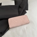Lange Damen Geldbörse in Rosa mit Schlangenhaut-Prägung und goldenem Reißverschluss - Rosa
