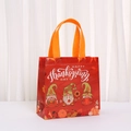 Close-up of waterproof Thanksgiving gnome gift bag with Happy Thanksgiving Day print - Happy Thanksgiving Gnome Style (9052-5) / 20cm x 20cm x 9cm
