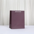 Matte dark purple shopping bag with white rope handles for premium garment packaging - Dark Purple