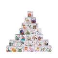 30-piece Ramadan countdown calendar gift boxes with colorful mosque and crescent moon prints - 30-Piece Mixed Square Box Set (B005) / 7*7*7cm