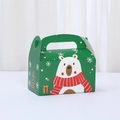Dettaglio della scatola regalo di Natale con orso polare e manico per confezioni festive - Motivo Orso Polare (A038-3) / 16*9*9
