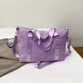 Borsa da viaggio viola chiaro impermeabile per fitness e yoga con tracolla regolabile - Viola