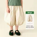 Pantalon bouffant beige à pois pour enfants avec poignets élastiques et coupe ample - 100cm / Beige