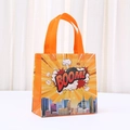 Comic style City Hero gift bag with orange handles and BOOM graphic for party favors - Orange BOOM Style (9043-3) / 20x20x9cm