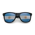 Gafas de sol de Argentina con efecto pinhole para aficionados al fútbol mundial - Negro
