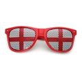 Occhiali da sole rossi con bandiera inglese per tifosi di calcio e tornei - Rosso