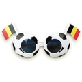 Lunettes de football avec drapeaux de Belgique pour fans de la Coupe du Monde 2026 - Style Belgique