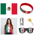 6-piece Mexico football fan cheer set including flag, scarf, sunglasses and accessories - Mexico Fan Kit