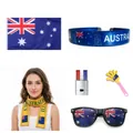 Australian soccer fans set with flag, glasses, scarf and face paint for sports events - Australia Fan Kit