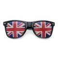 Classic black sunglasses with Union Jack flag printed lenses for world cup fan parties - United Kingdom