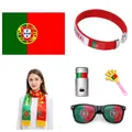 Portugal fan set including flag, scarf, wristband and face paint for sports events - Portugal Fan Kit