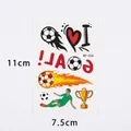 Tatuaggi di calcio impermeabili con trofeo e giocatore, dimensioni 11cm x 7.5cm fan - Stile Calcio E Lettere Goal (WY-024)
