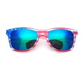 Gafas de sol con marco de bandera de EE. UU. y lentes de espejo azul verde - Verde Espejado