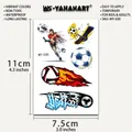 Waterproof temporary soccer tattoos for kids with vivid football player designs - Athlete And Flame Ball Style (WY-030)