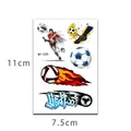 Tatuaggi temporanei di calcio impermeabili per bambini con disegni di giocatori - Stile Atleta E Palla di Fuoco (WY-030)