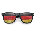 Soccer sunglasses with German flag pinhole lenses and black plastic frame - Germany Style