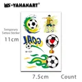 Tatuaggi temporanei di calcio impermeabili con motivi brasiliani e kit sportivo per tifosi - Set a tema sportivo calcio (WY-033)
