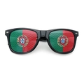 Black party sunglasses with Portugal flag perforated sticker lenses and UV400 protection - Portugal Style