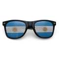 2026 World Cup fan sunglasses with black frames and Argentina flag lens design - Argentina