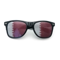 Qatar flag pattern pinhole sunglasses with black frame for football world cup fans - Qatar