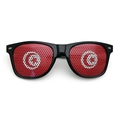 Black frame sunglasses with Tunisia flag mesh lenses for World Cup fans - Tunisia