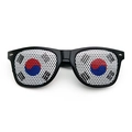 South Korean flag mesh sunglasses with black plastic frame and UV400 protection lens - Korean Style