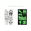 Luminous world cup soccer tattoo stickers for kids featuring trophies and balls, model Y-094 - Luminous Soccer Style (Y-094)