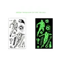 Leuchtende Fußball-Tattoo-Aufkleber für Kinder mit fluoreszierenden Motiven und Spielern - Leuchtender Fußball Stil (Y-095)
