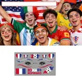 Waterproof world football fan tattoos with flag designs for sports cheering - France Style