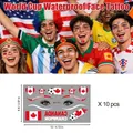 Tatouages temporaires étanches pour supporter de foot avec drapeaux Italie et Portugal - Style Canada (BEF-006) / 6,8x12cm (Pack de 10 feuilles)