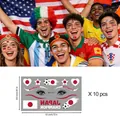 Tatouages éphémères imperméables du Japon pour fans de football Coupe du Monde - Style Japon (BEF-012) / 6,8x12cm (Pack de 10 feuilles)