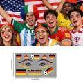 Tatouages temporaires étanches de football avec drapeaux nationaux pour tournois sportifs - Style Allemagne (BEF-013) / 6,8x12cm (Pack de 10 feuilles)