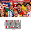 Lot de 10 tatouages temporaires coupe du monde avec drapeaux pour événements sportifs - Style Italie (BEF-017) / 6,8x12cm (Pack de 10 feuilles)