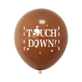 Brown American football latex balloon with TOUCH DOWN print for sports themed party - 12 Inch / Brown