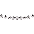 Banderole de fête de football avec 10 motifs de ballons classiques noir et blanc - Bannière Accessoire Football
