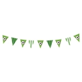 Guirlande de fête de football avec fanions verts et motifs de ballons de foot - Bannière Triangle Accessoire