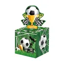 Soccer theme money pull gift box with 3D football and trophy toppers for party decor - World Cup Commemorative Style (World Cup Money Box 1)