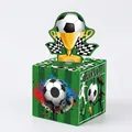 Fußball-Party-Geldziehbox mit grünem Gras-Muster und Tor-Grafiken für Feiern - Fußball Geldbox
