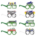 Set de 8 gafas de papel para fiestas de fútbol con diseños de trofeo y portería - Gafas de Fiesta de Fútbol (YJ-009)