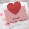 Pink football party money box card featuring red heart detail and Best Wishes text - Heart Greeting Card Style