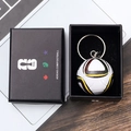 Detailed view of World Cup soccer keychain in premium FIFA branded gift box packaging - Style H Soccer Ball Keychain With Gift Box