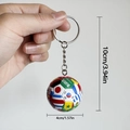 2026 WM Fußball-Schlüsselanhänger mit Nationalflaggen und Metall-Schlüsselring - 4CM Durchmesser