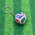 2026 World Cup soccer keychain with multi-colored pattern on green grass background - Style A Soccer Ball Keychain (No Box)