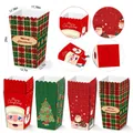 Weihnachtliche Snack-Papierboxen für Popcorn in vier Designs mit dekorativem Wellenrand - Weihnachtsmann Stil (红色圣诞老人1)